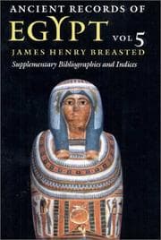 Tapa de Ancient records of Egypt