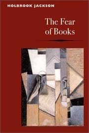 Tapa de The fear of books
