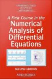 Tapa de First Course in the Numerical Analysis of Differential Equations