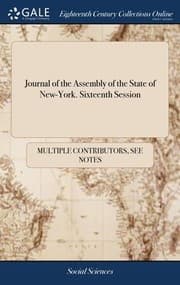 Tapa de Journal of the Assembly of the State of New-York. Sixteenth Session