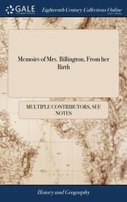Tapa de Memoirs of Mrs. Billington, from Her Birth