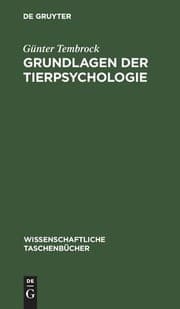 Tapa de Grundlagen der Tierpsychologie