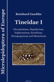 Tapa de Tineidae I : (Dryadaulinae, Hapsiferinae, Euplocaminae, Scardiinae, Nemapogoninae and Meessiinae)