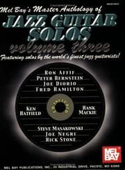 Tapa de Mel Bay Master Anthology of Jazz Guitar Solos, Volume 3