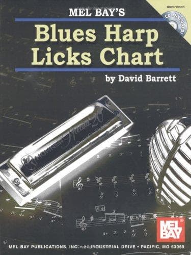 Tapa de Mel Bay Blues Harp Licks Chart with CD
