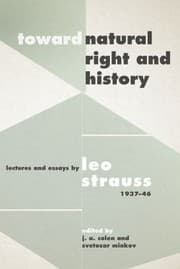 Tapa de Toward Natural Right and History