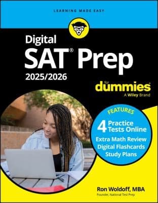 Tapa de Digital SAT Prep 2025/2026 for Dummies