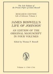 Tapa de James Boswell's Life of Johnson : An Edition of the Original Manuscript in Four Volumes. Volume 4