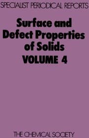 Tapa de Surface and Defect Properties of Solids 4