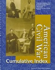 Tapa de American Civil War reference library cumulative index