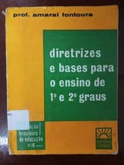 Tapa de Diretrizes e bases para o ensino de 1o e 2o. graus