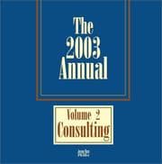 Tapa de The 2003 Annual, Consulting (J-B Pfeiffer Annual Looseleaf Vol 2)