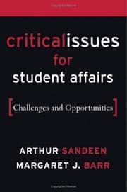 Tapa de Critical issues for student affairs