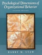 Tapa de Psychological dimensions of organizational behavior