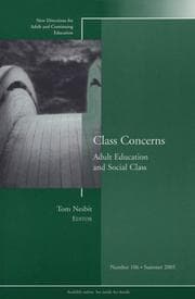 Tapa de Class Concerns: Adult Education and Social Class