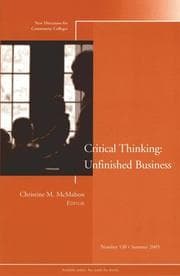 Tapa de The Unfinished Business of Critical Thinking