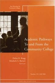 Tapa de Academic pathways to and from the community college