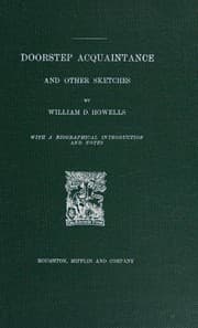 Tapa de Doorstep acquaintance, and other sketches