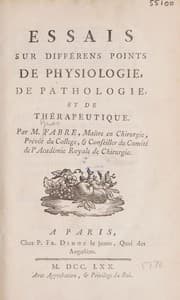 Tapa de Essais sur diff©♭rens points de physiologie, de pathologie, et de th©♭rapeutique ...