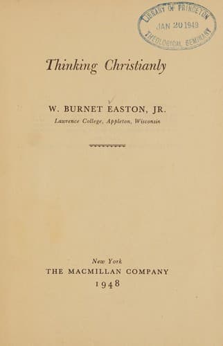 Tapa de Thinking Christianly
