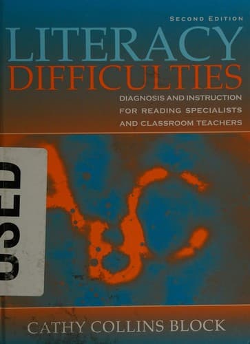 Tapa de Literacy difficulties