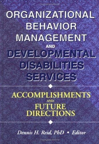 Tapa de Organizational behavior management and developmental disabilities services
