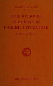 Tapa de Some religious elements in English literature