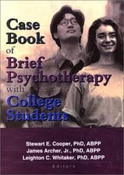 Tapa de Case book of brief psychotherapy with college students