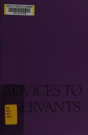 Tapa de Advices to servants