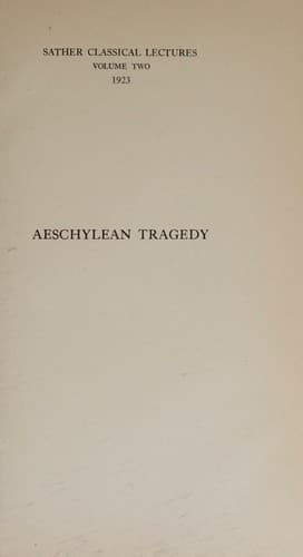 Tapa de Aeschylean Tragedy