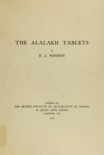 Tapa de The Alalakh tablets