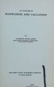 Tapa de An analysis of knowledge and valuation