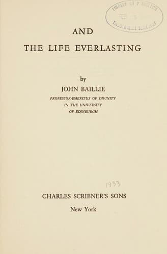 Tapa de And the life everlasting