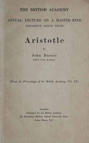Tapa de Aristotle