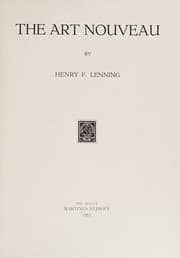 Tapa de The Art Nouveau. With 54 Plates, Also Notes And Bibliography.
