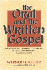 Tapa de The oral and the written Gospel