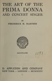 Tapa de The art of the prima donna and concert singer