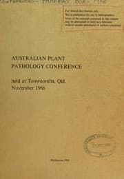 Tapa de Australian Plant Pathology Conference