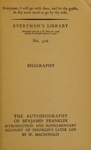 Tapa de Autobiography. Everyman's Library No. 316