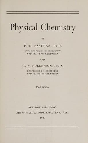 Tapa de Physical chemistry