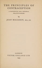 Tapa de The principles of contraception