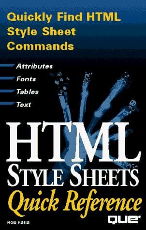 Tapa de HTML style sheets quick reference