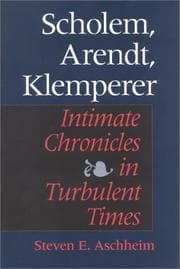 Tapa de Scholem, Arendt, Klemperer
