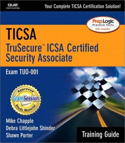 Tapa de TICSA TruSecure ICSA certified security associate