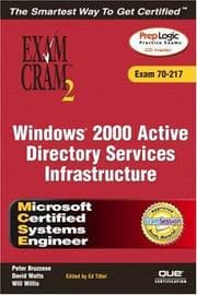 Tapa de MCSE Windows 2000 Active Directory Services Infrastructure Exam Cram 2 (Exam 70-217)