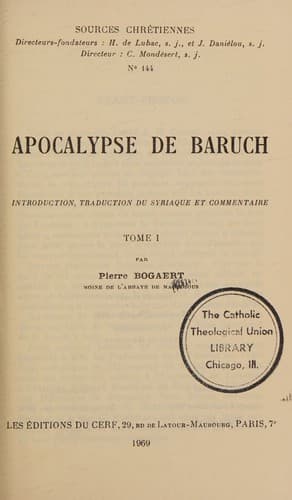 Tapa de Apocalypse de Baruch