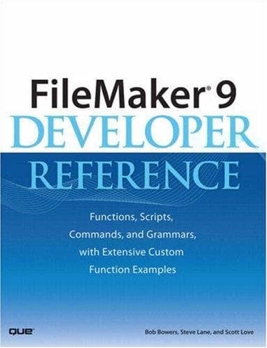Tapa de FileMaker X developer reference