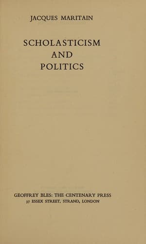 Tapa de Scholasticism and politics