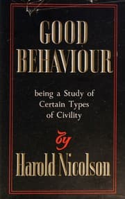 Tapa de By Harold Nicolson Good Behavior
