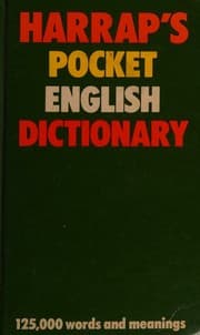 Tapa de Harrap's pocket English dictionary